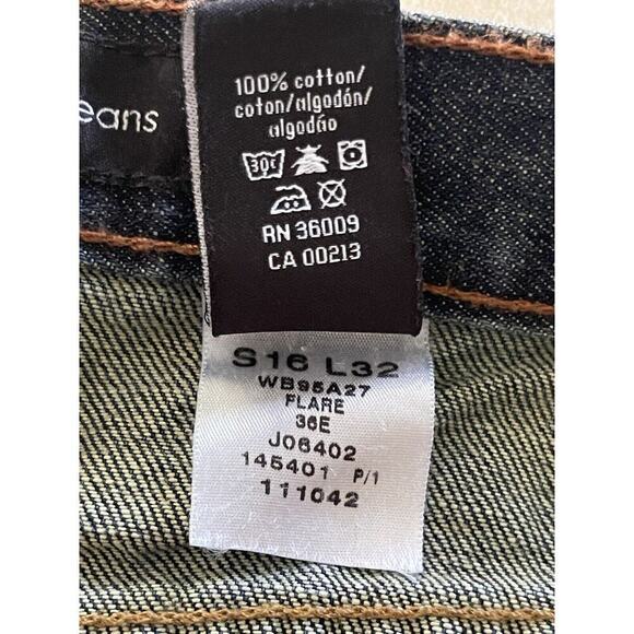 Calvin Klein Flare Jeans Womens Size 16 Blue Medium Wash Denim Mid Rise - Picture 9 of 13